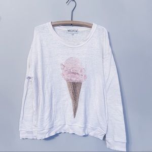 WILDFOX Pink Ice Cream Sweater